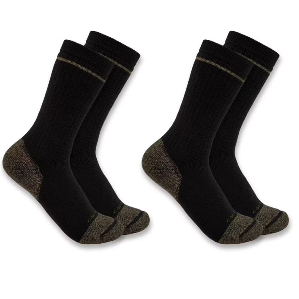 Carhartt Boot Sock 2-Pack Men’s Midweight Cotton Blend Steel Toe